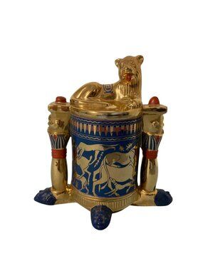 1989 Franklin Mint Treasures of King Tut Miniature Collectable Unguent Container